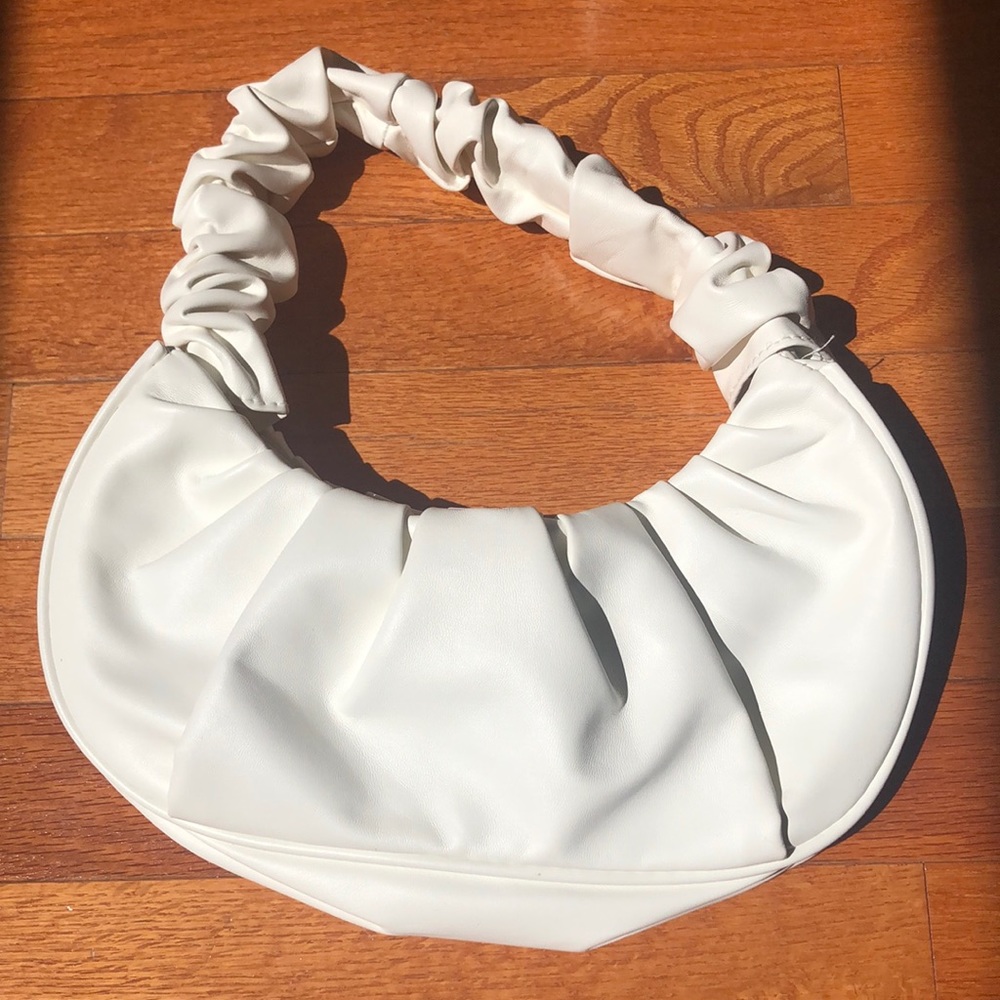 shein scrunched, ruched baguette purse
